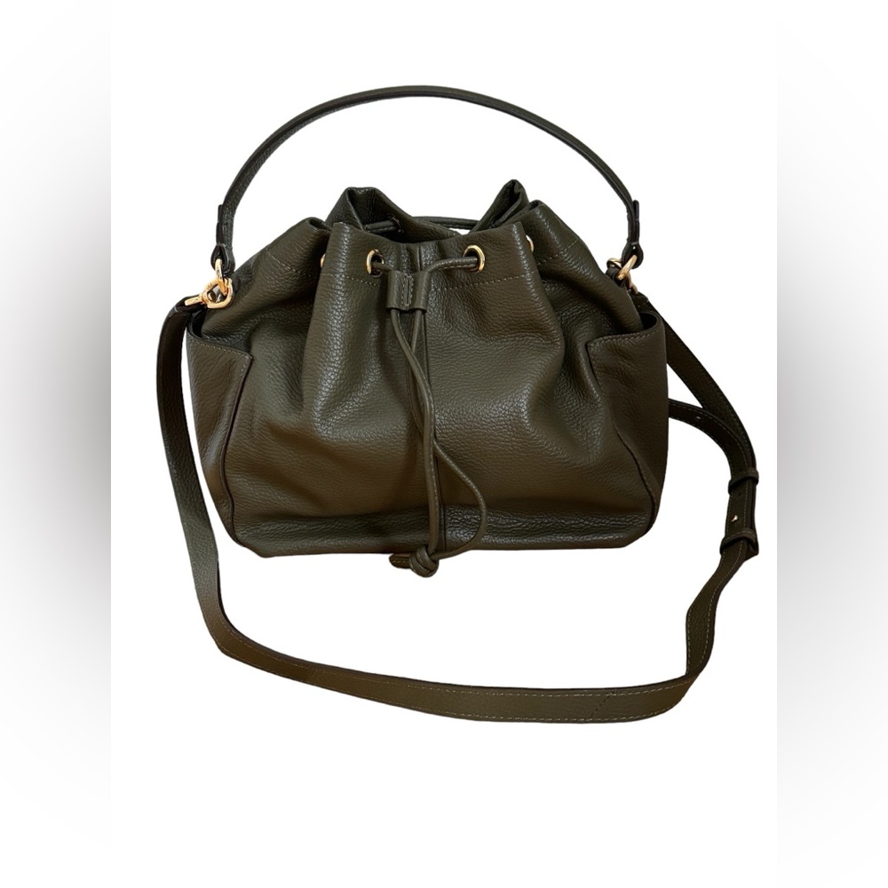NWOT Banana Republic Olive Green Leather Bucket Bag